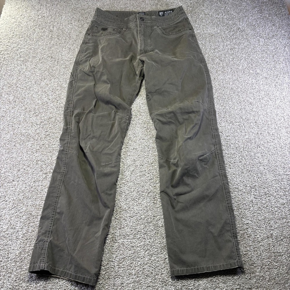Kuhl Revolvr Jeans Mens 30x32 Brown Medium Relaxed Straight Canvas Pants